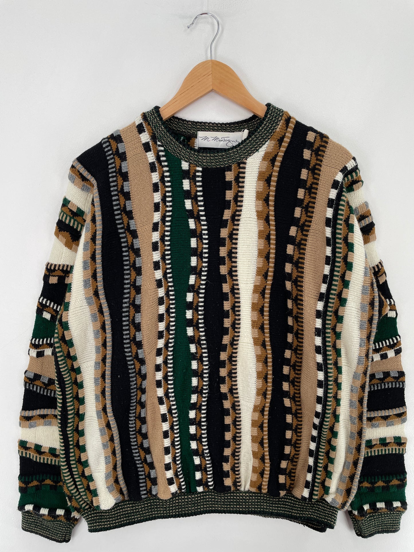 Vintage COOGI Style Made in USA Size L Cotton Knit Sweater / E3395K