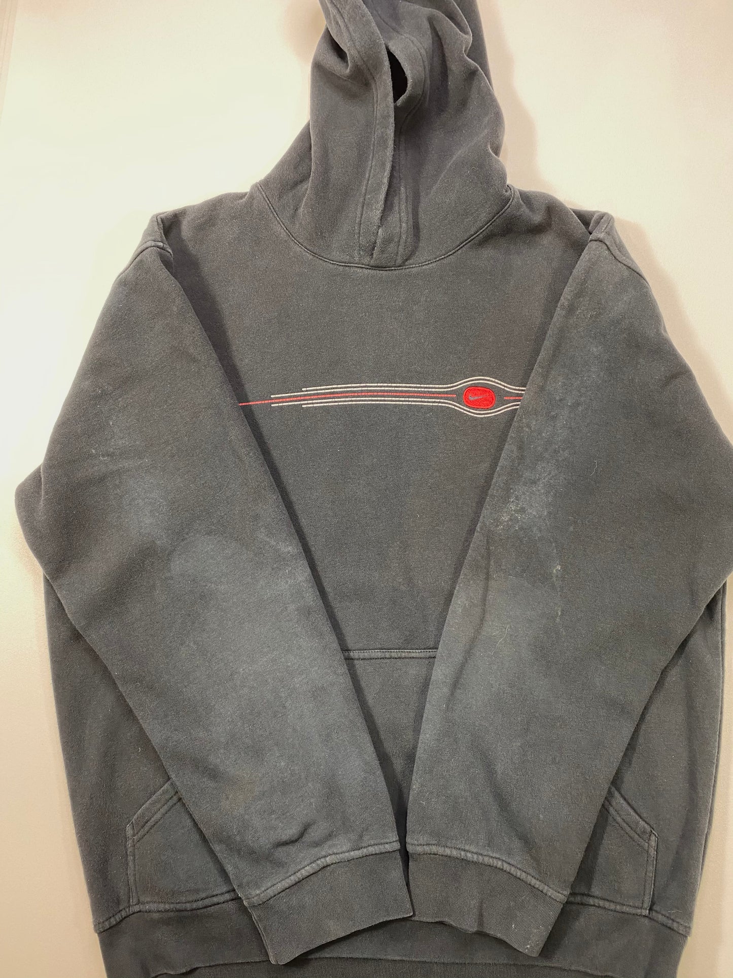 00’ NIKE Size XL Faded Vintage Hoodie Sweat-shirt  / 6011