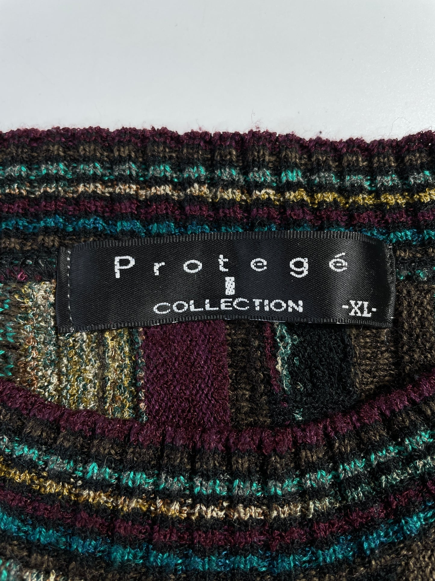 Vintage 3D COOGI- Style Made in USA Size XL Knit Sweater / A9407