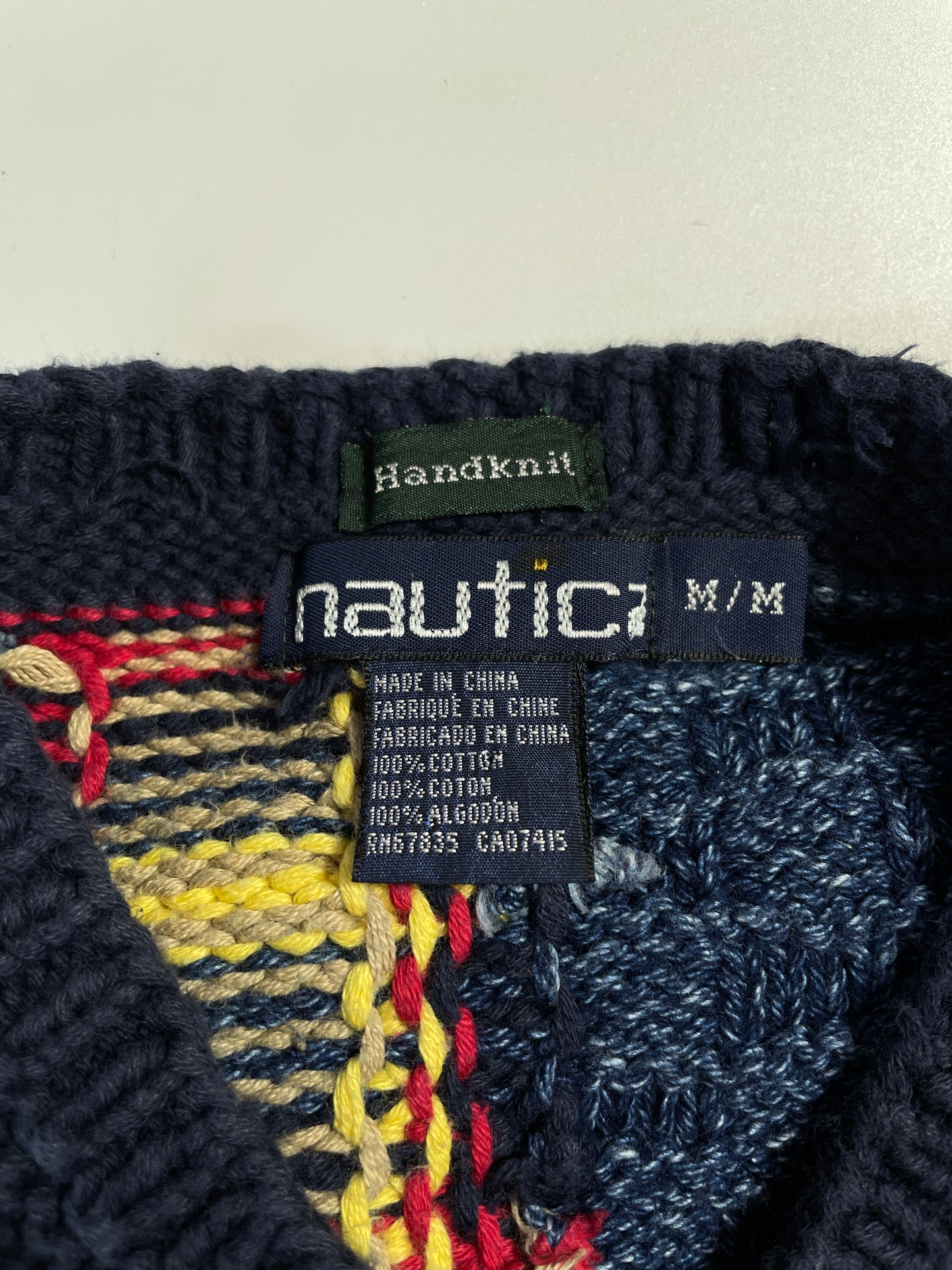90’s NAUTICA Size M Knit Sweater / A8318