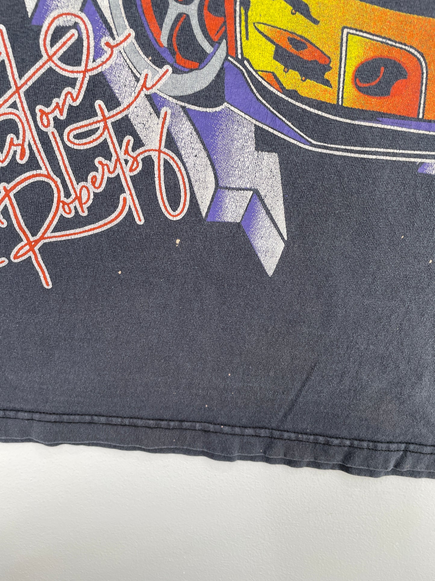 Vintage ROBERTS Size No Tag (Approx.XL) Racing T-Shirt / E6425T