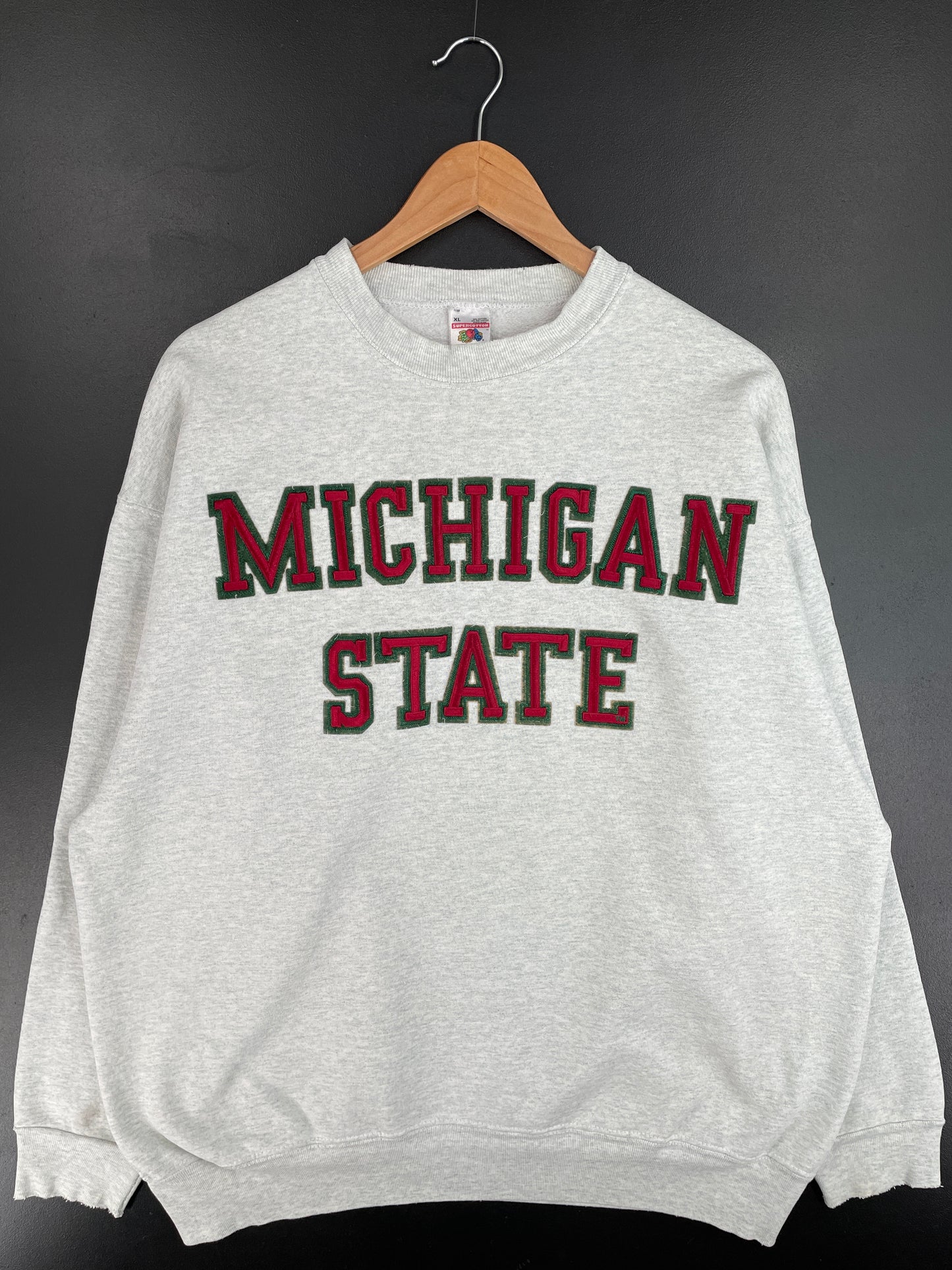90's MICHIGAN STATE Made in USA Size XL Vintage College Sweat-Shirt / E4292S