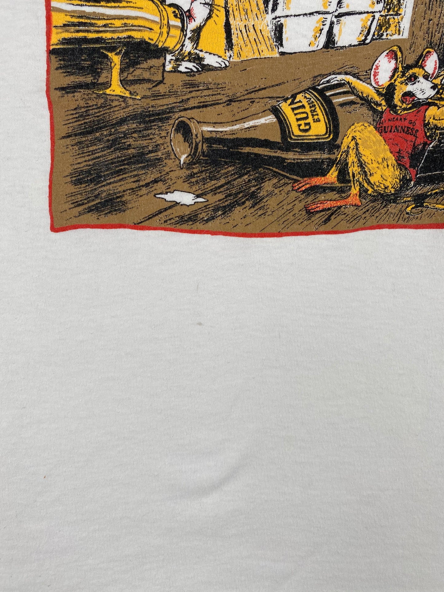 80’s THE MOUSE ON THE BARROOM FLOOR Made in USA Size L T-Shirts / A2664