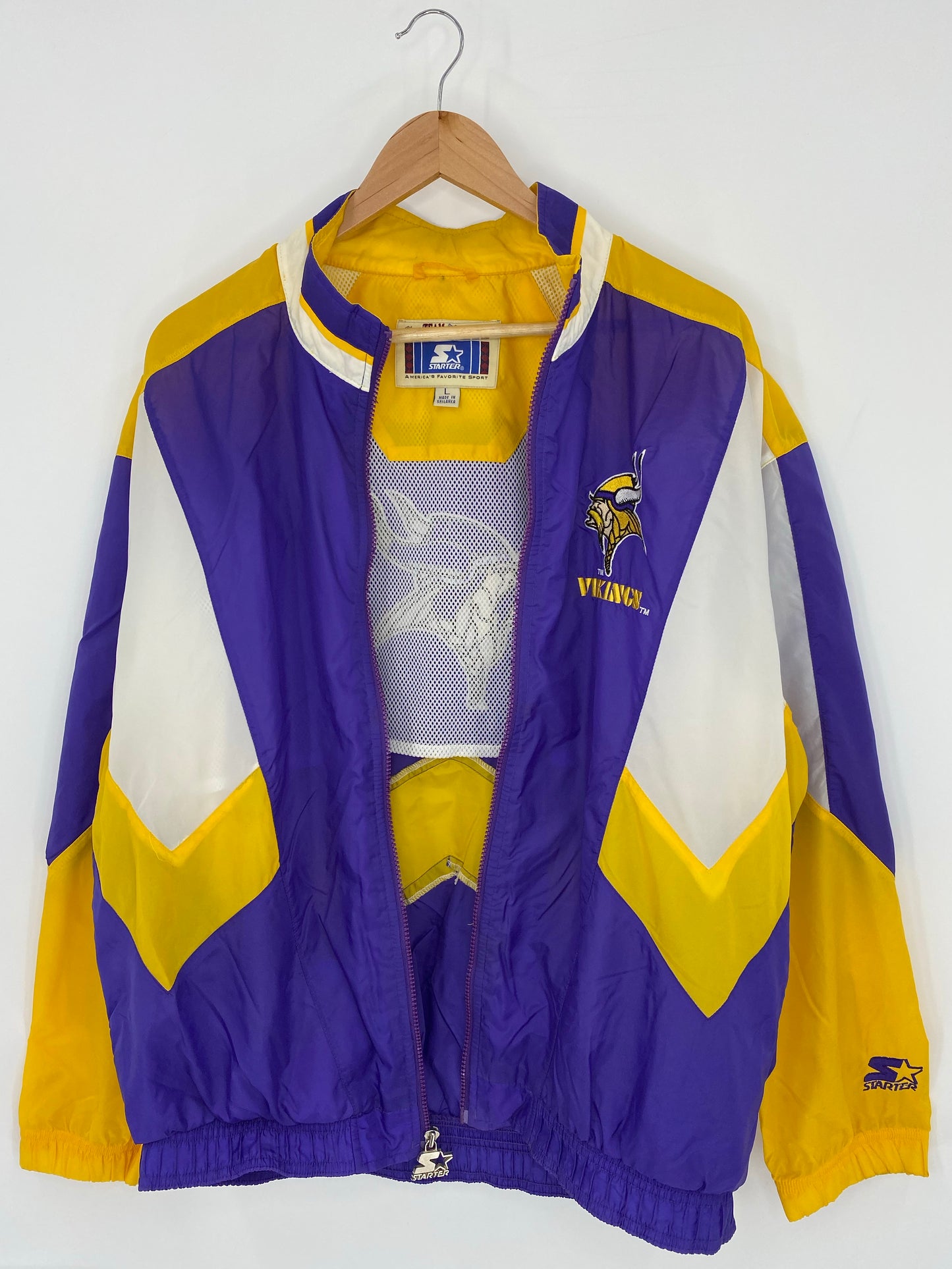 90’s STARTER x VIKINGS Size L NFL Nylon Jacket  / K5934