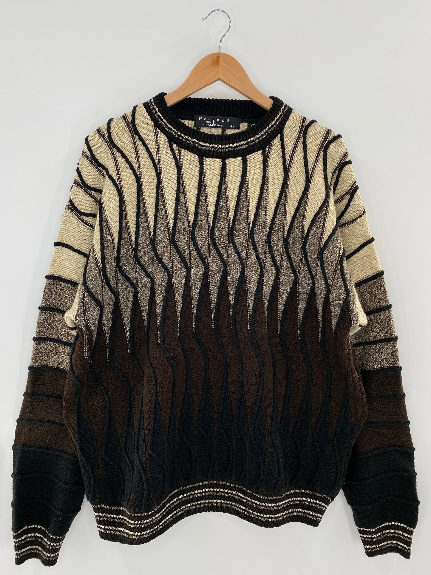 Vintage 3D COOGI- Style Made in USA Size L Knit Sweater / K5307