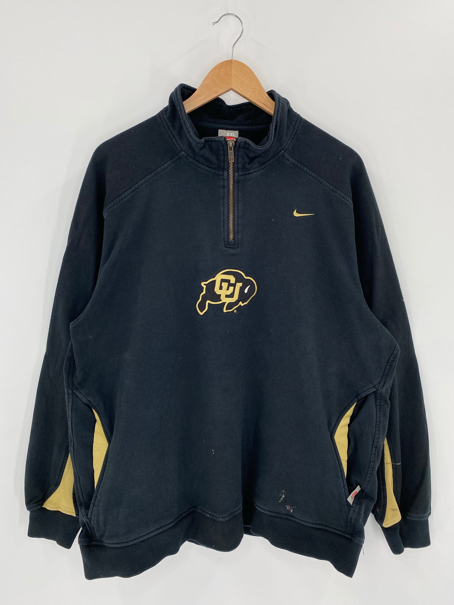 00' NIKE COLORADO BUFFALOES Size XXL Vintage College Half Zip Sweat-Shirt / K6113