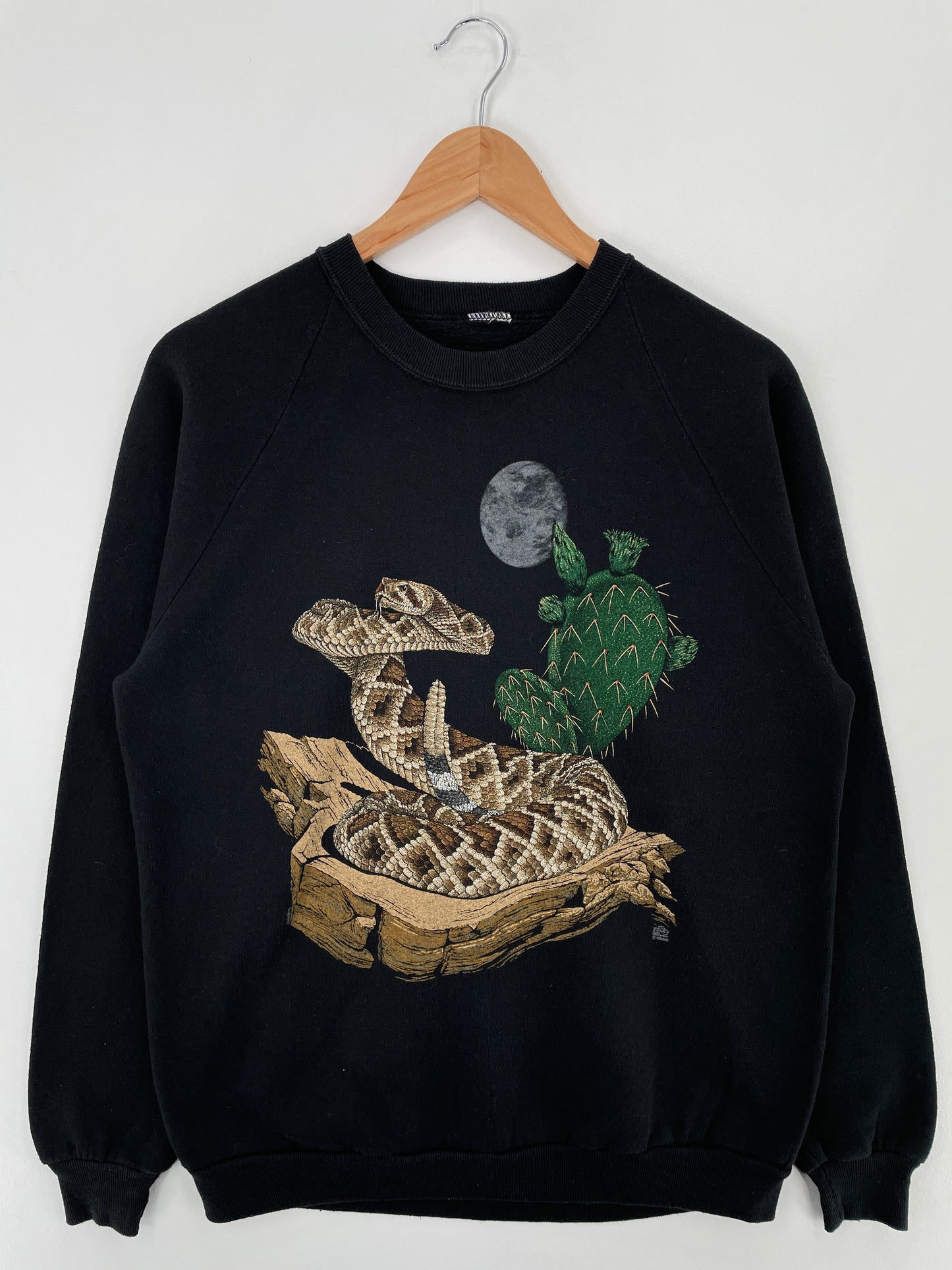90’s SNAKE Size Approx.L Animal Sweat-Shirt / E227