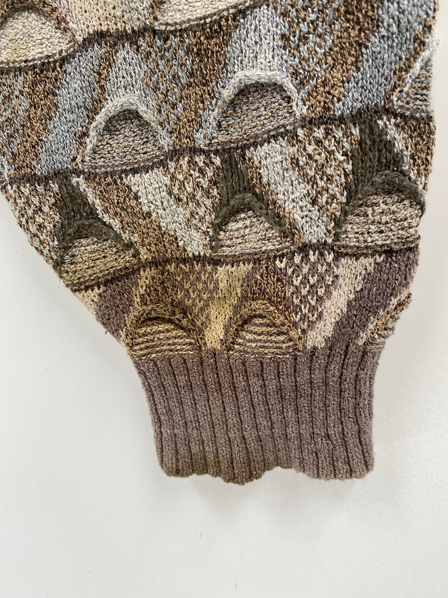 Vintage 3D COOGI- Style Made in USA Size XL Knit Sweater / K8442