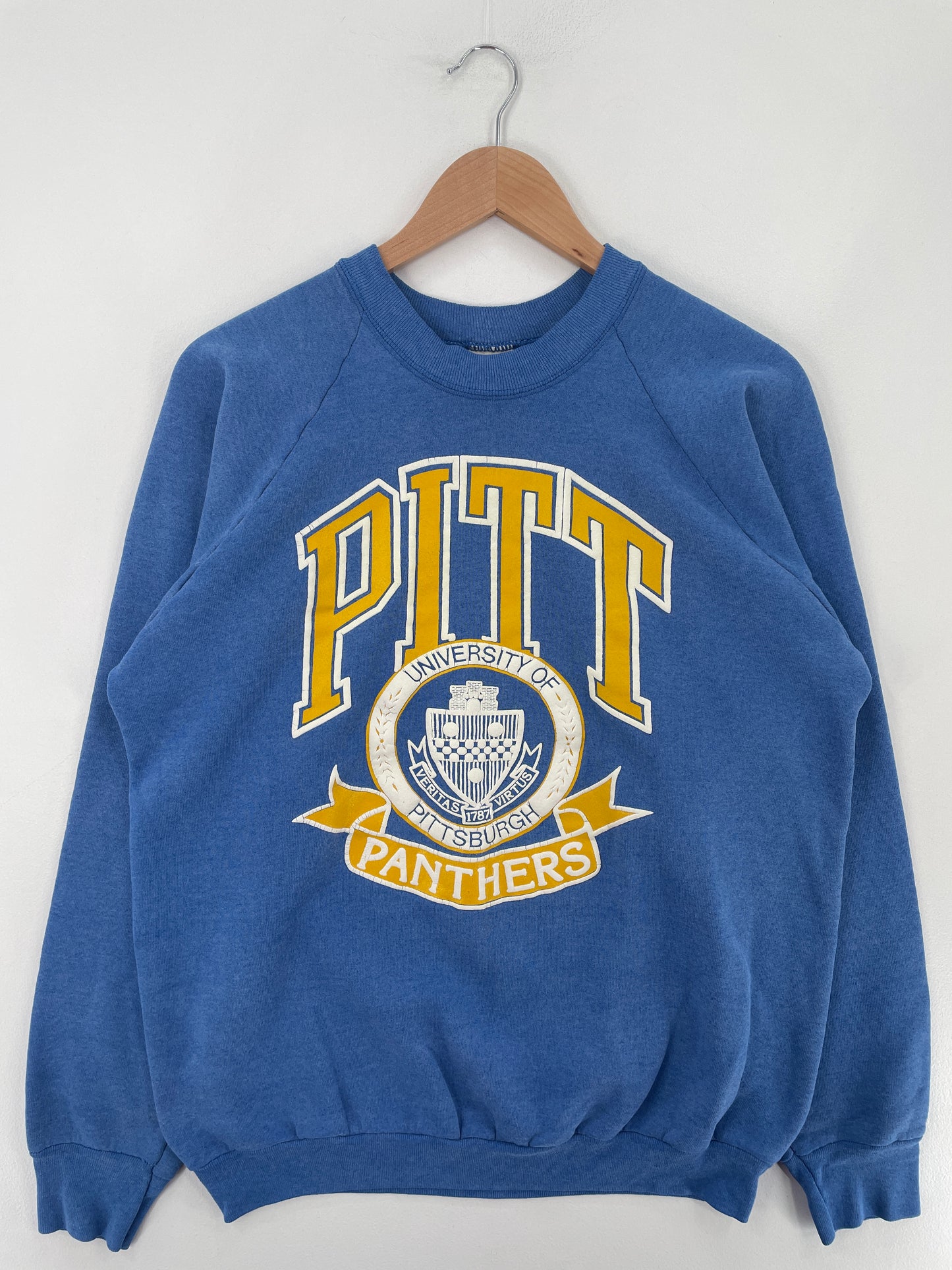 80’s PITTSBURGH PANTHERS Made in USA Size XL Vintage College Sweat-Shirt / E5312S