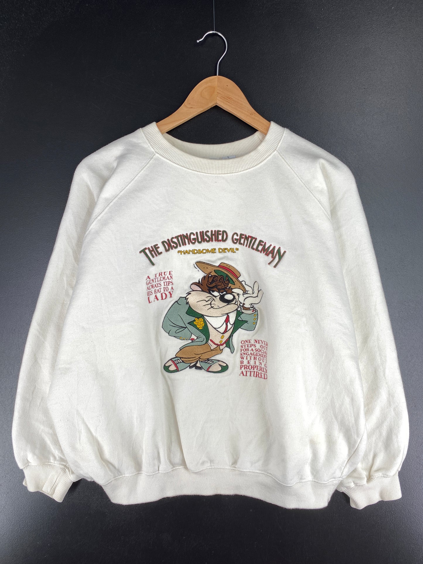 90's LOONEY TUNES TAZ Size L Vintage Sweat-shirt / A6373