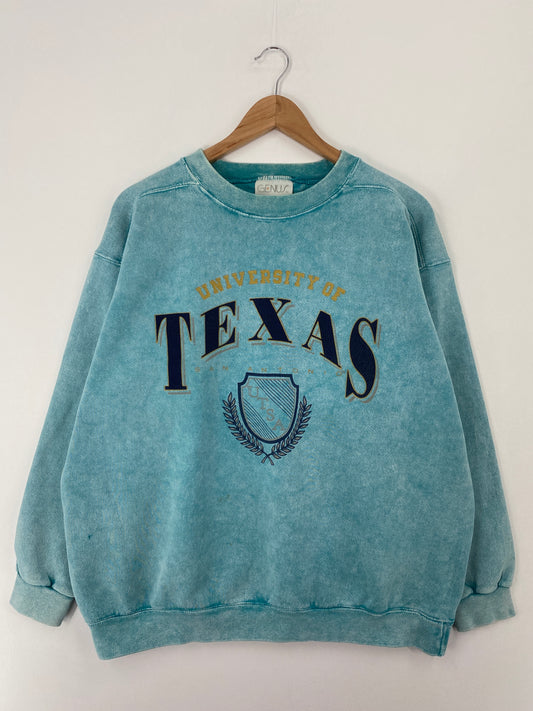 90’s UNIVERSITY OF TEXAS Made in USA Size XL Vintage College Sweat-shirt / A9662