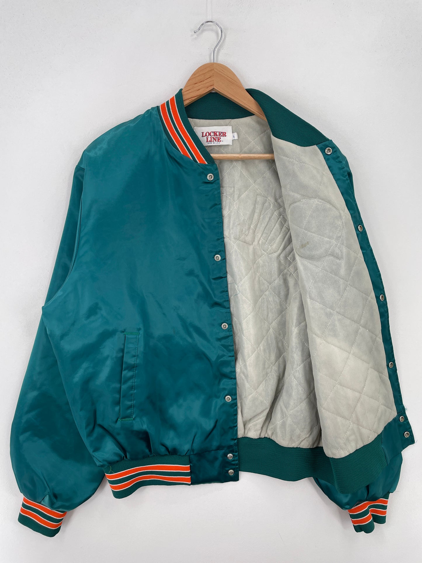 90’s MIAMI DOLPHINS Size L Vintage NFL Nylon Jacket / A7332