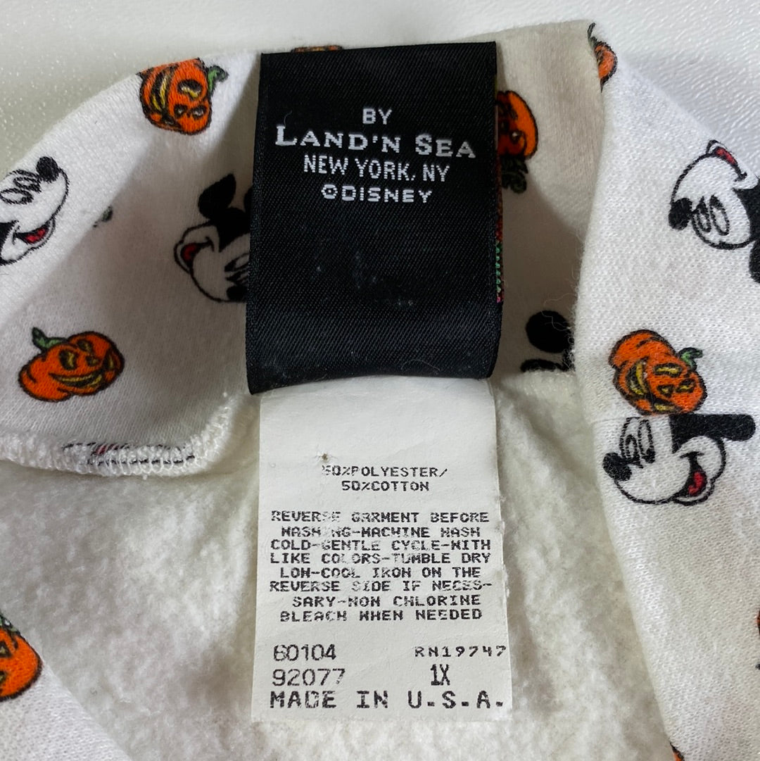 90’s DISNEY HALLOWEEN Made in USA Size XL Vintage Sweat-shirt / A7288