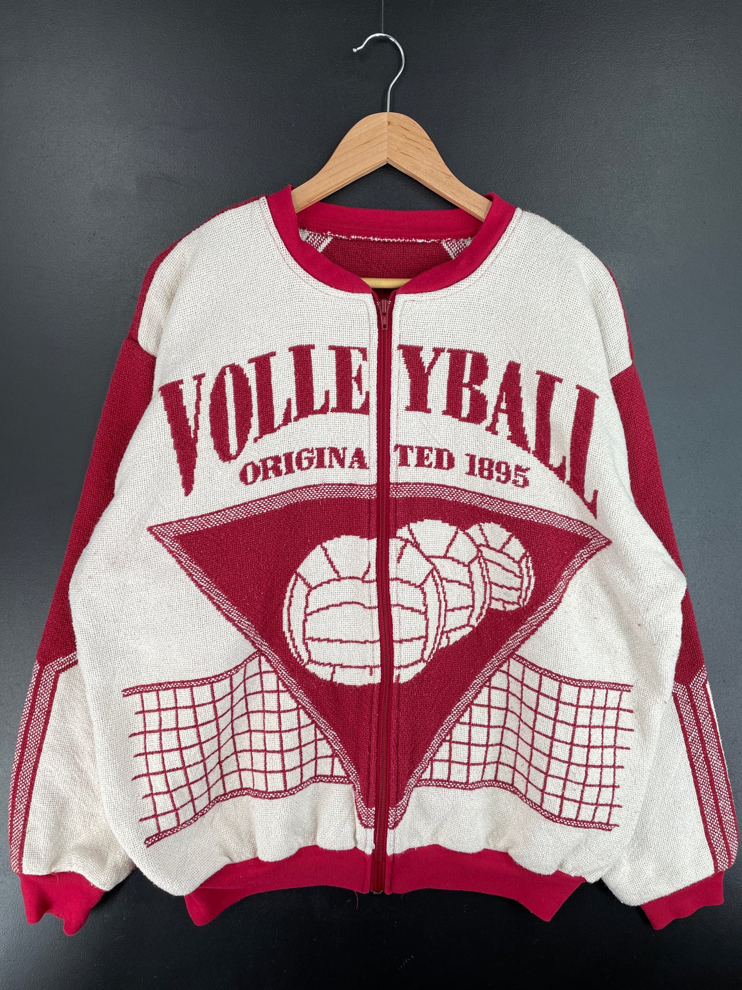 Vintage VOLLEYBALL Made in USA Size XL Cotton Jacket / E4913J