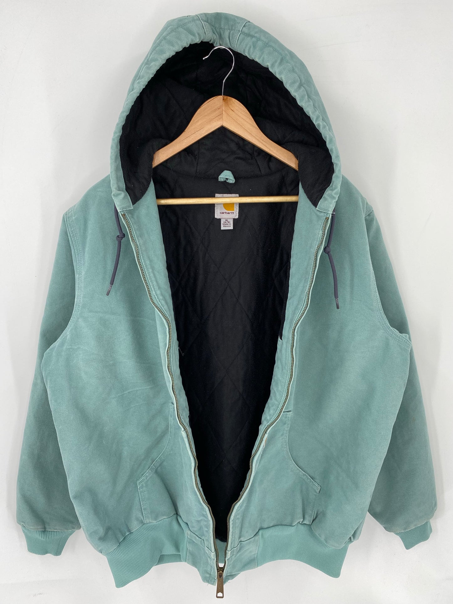 Vintage CARHARTT Size Ladies XL Zip-up Hoodie Sweat-shirt Jacket / K7987