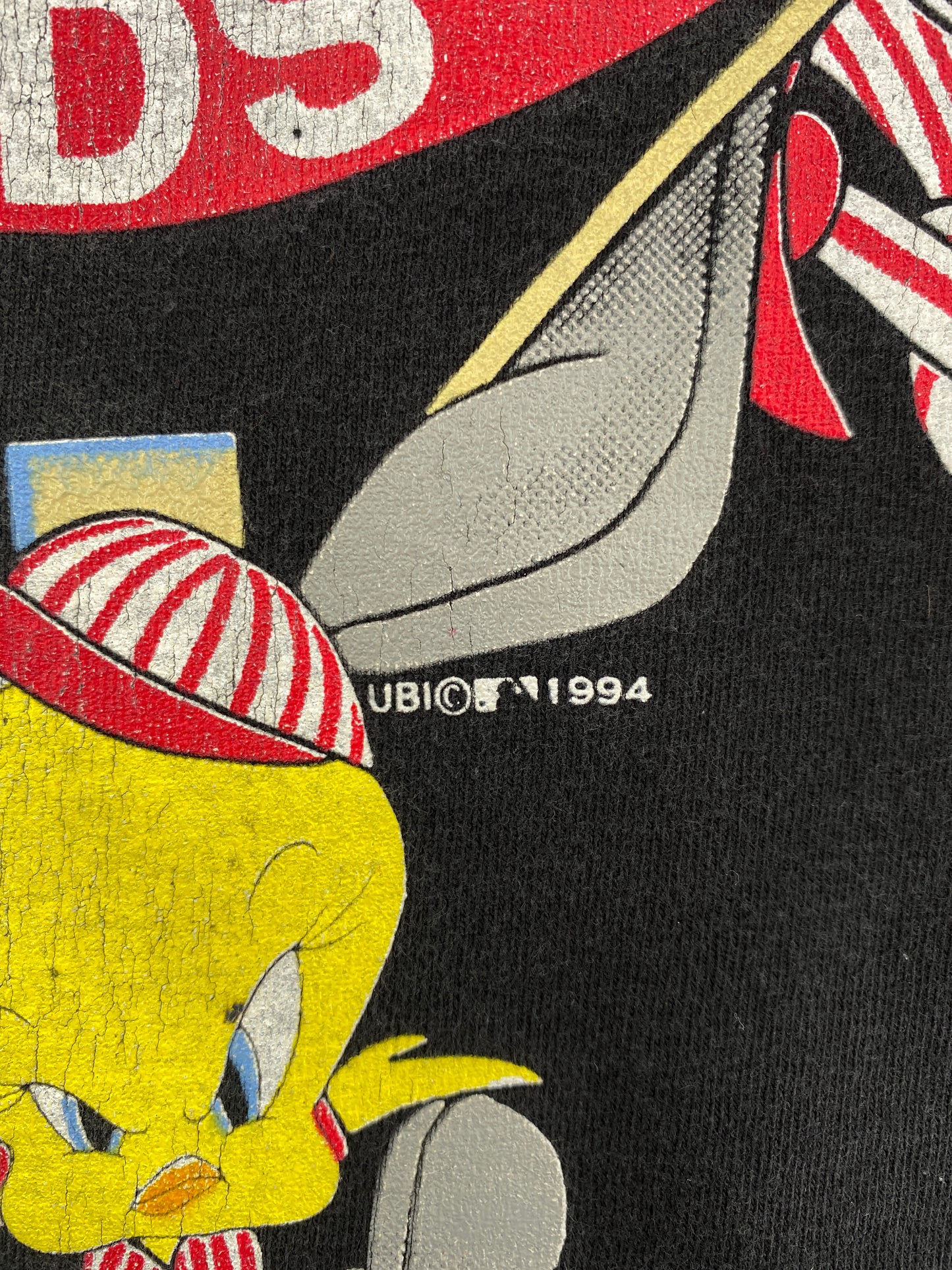 1994 LOONEY TUNES x CINCINATTI REDS Made in USA Size L Vintage MLB T-Shirt / E4539T