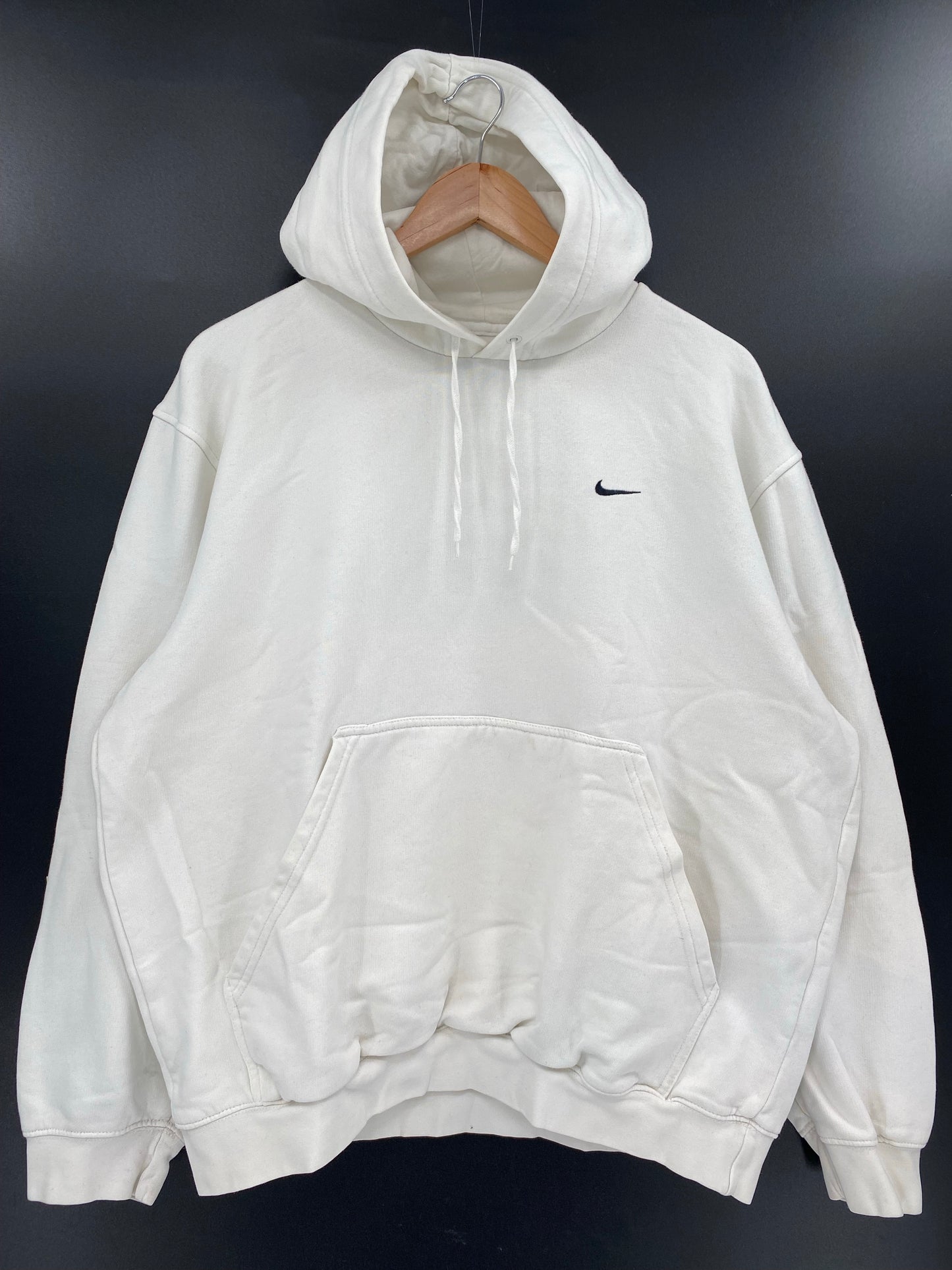 00' NIKE MINI SWOOSH Size L Vintage Hoodie Sweat-Shirt / K4287