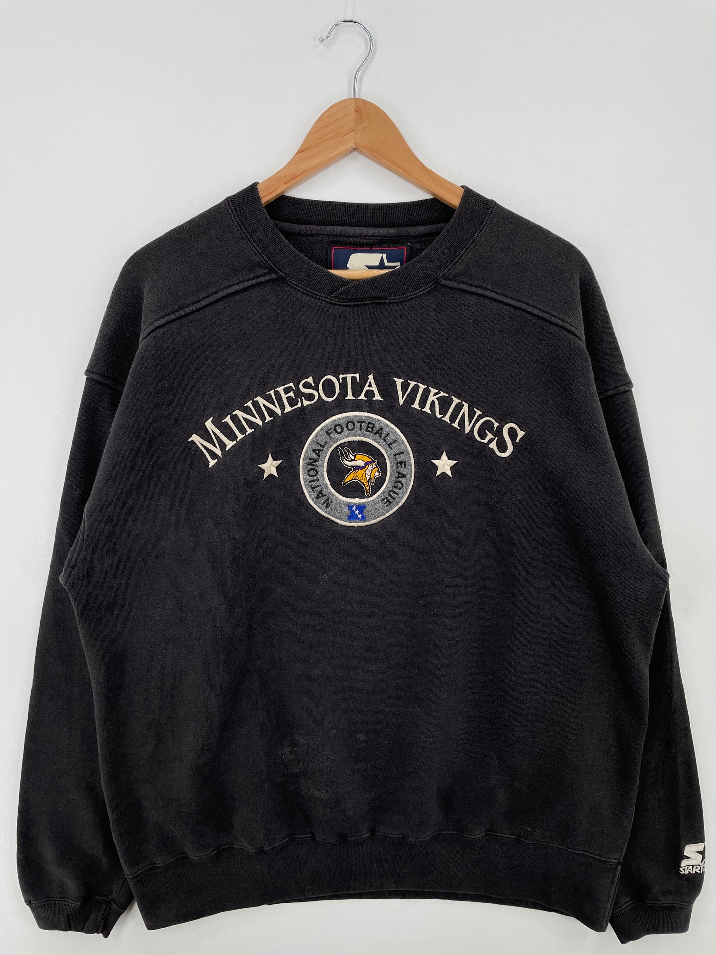 90’s STARTER x MINNESOTA VIKINGS Size L Vintage Sweat Shirt / A8577