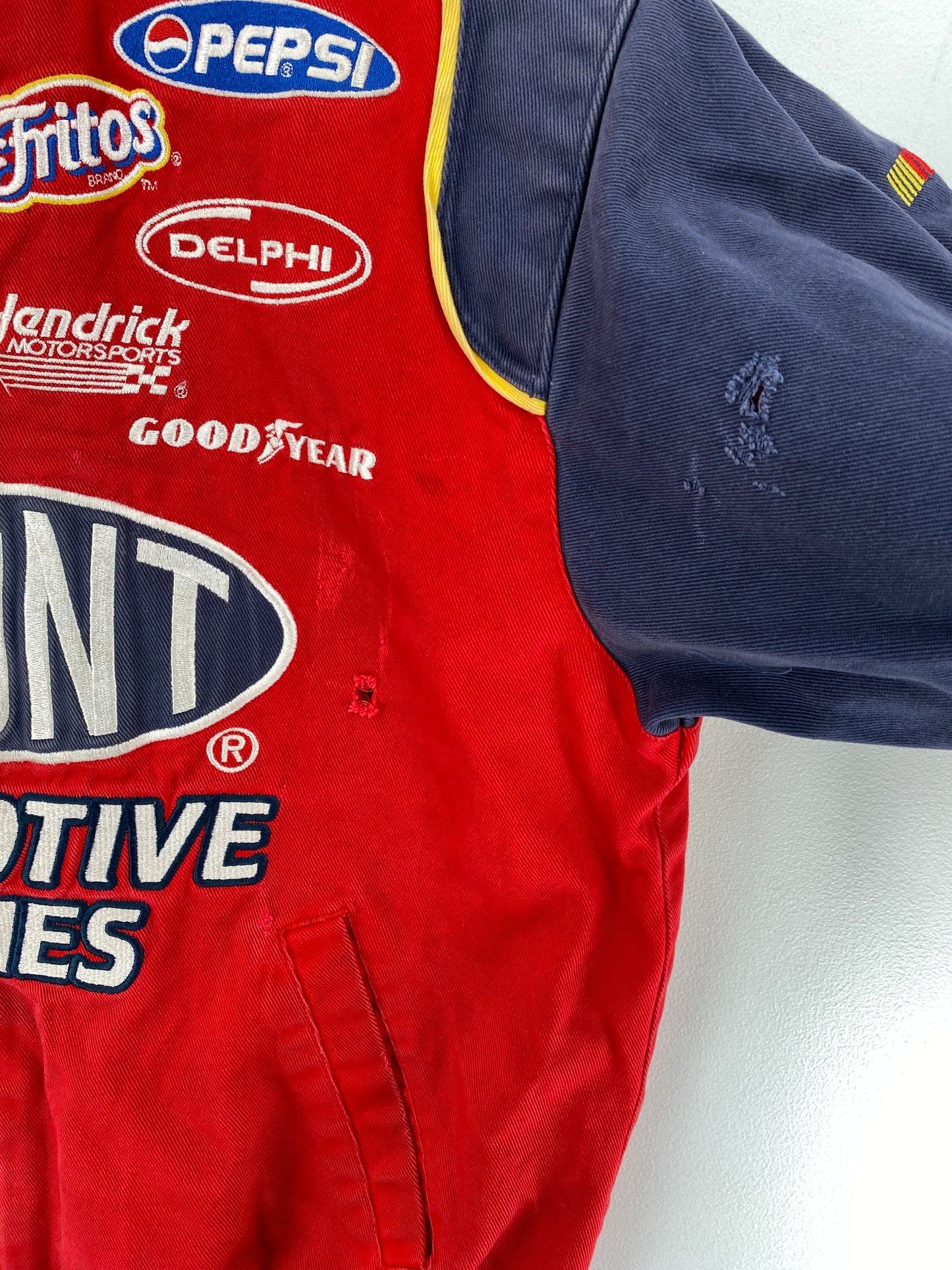 .Vintage NASCAR x DUPONT Size L Racing Jacket / E5391J