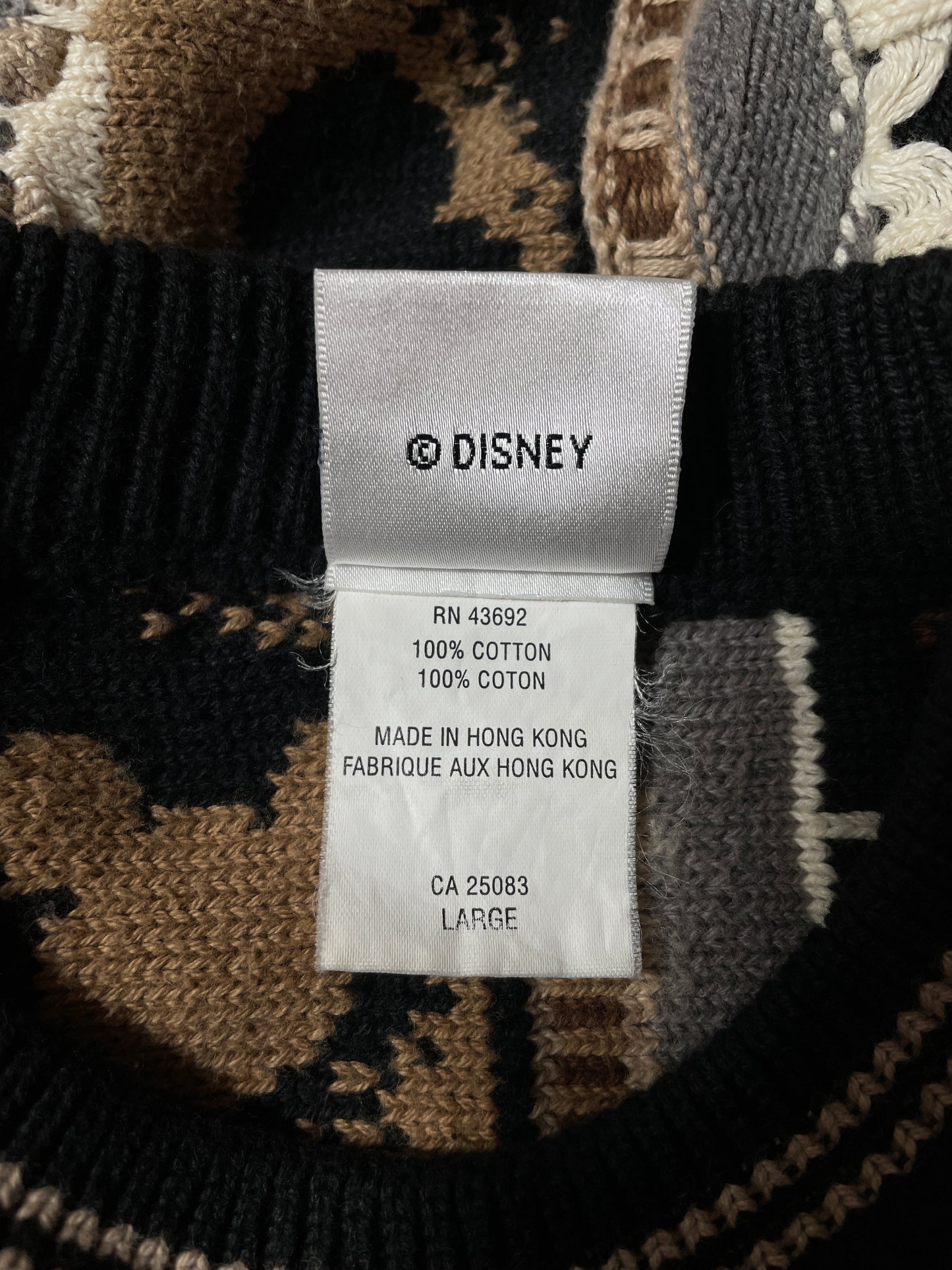 Vintage 3D Disney Mickey COOGI- Style Size L Knit Sweater / K1005