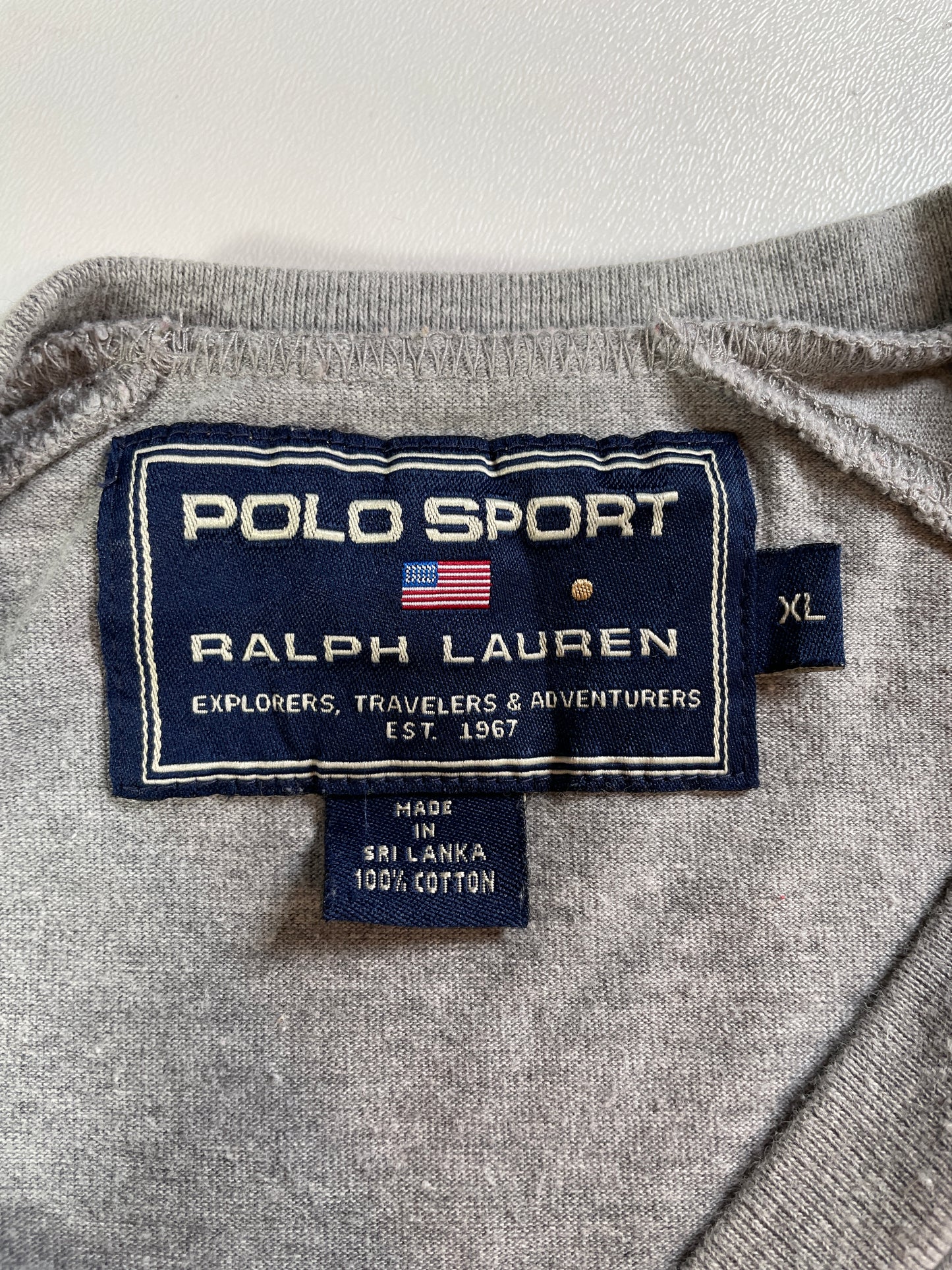 .90's POLO SRORT RALPH LAUREN Size XL Vintage Long Sleeve T-shirt / A4073