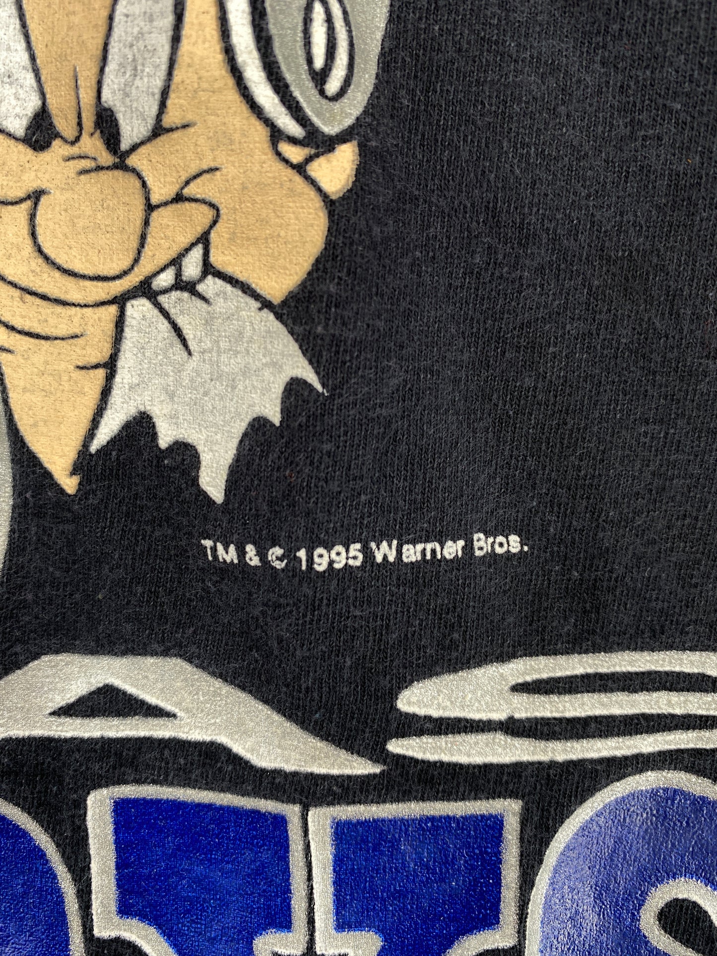 1995 LONNEY TYUNES x DALLAS COWBOYS Size XL Vintage NFL T-shirt / A4438