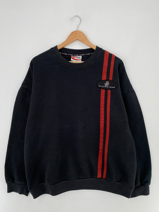 Vintage BUDWEISER x DALE EARNHARDT Size XL Racing Sweat-Shirt / E1408S