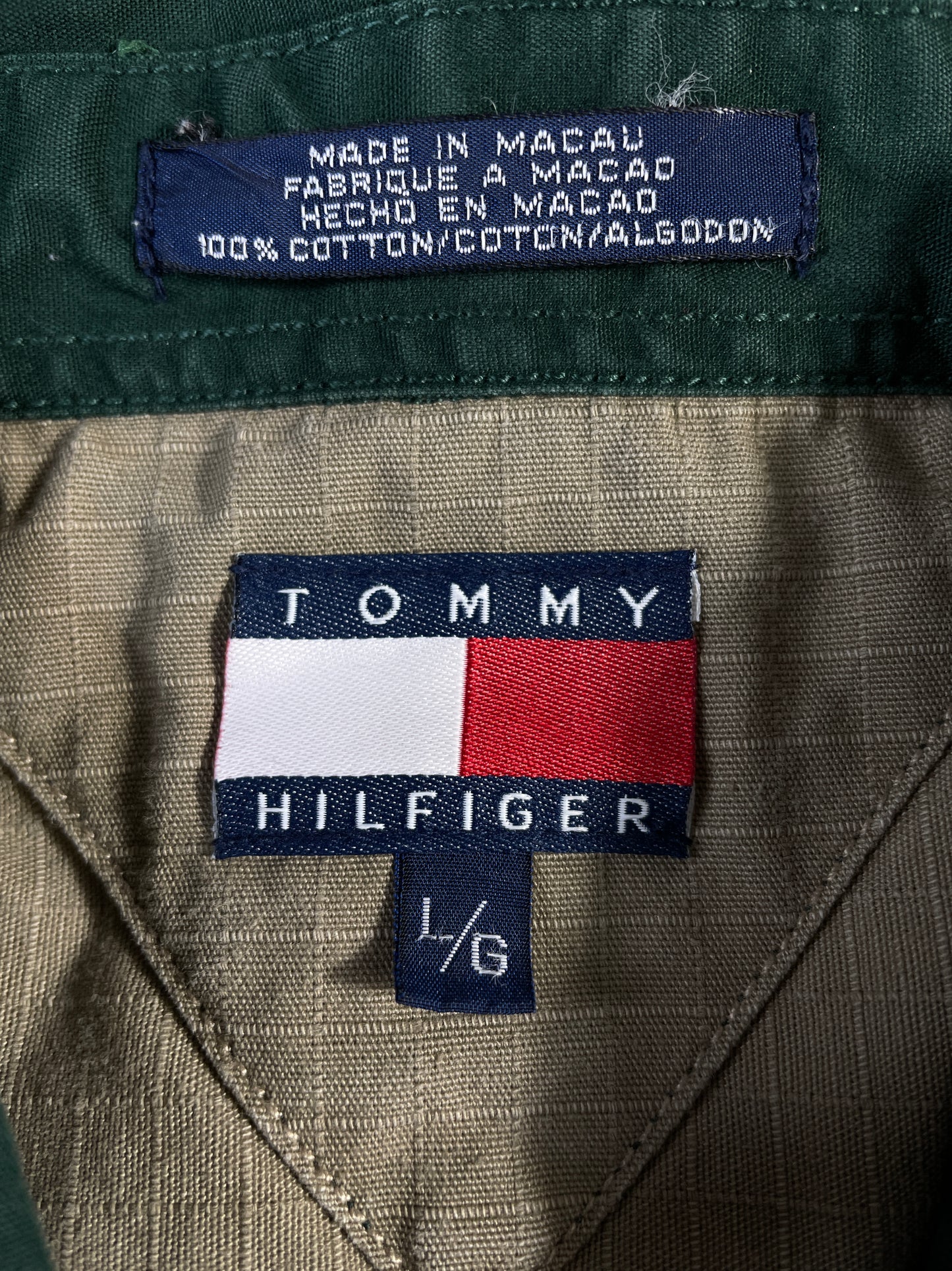 90's TOMMY HILFIGER Size L Vintage Button down Shirt / E1063