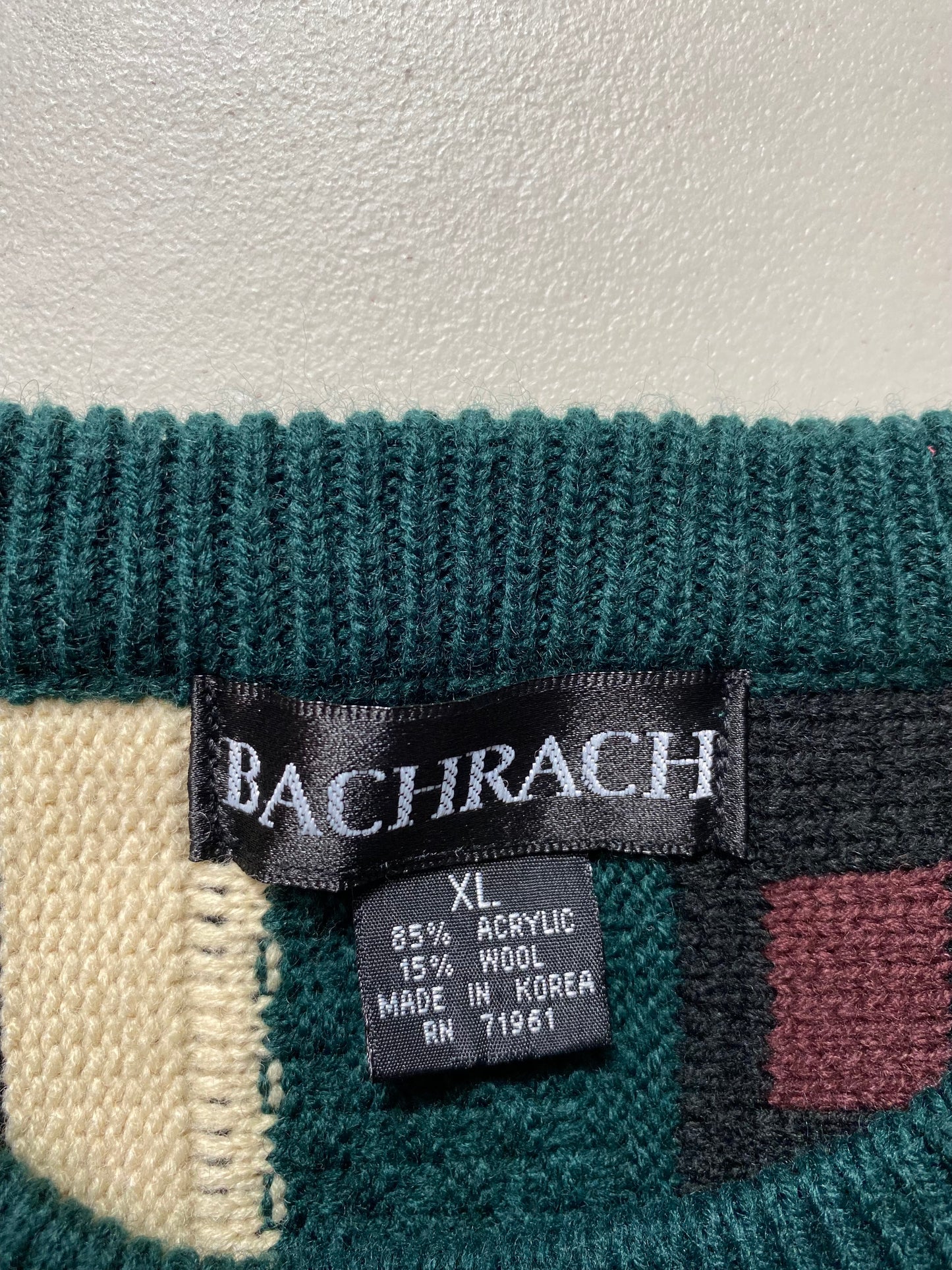 Vintage 3D COOGI- Style Size XL Acrylic Knit Sweater / K5306