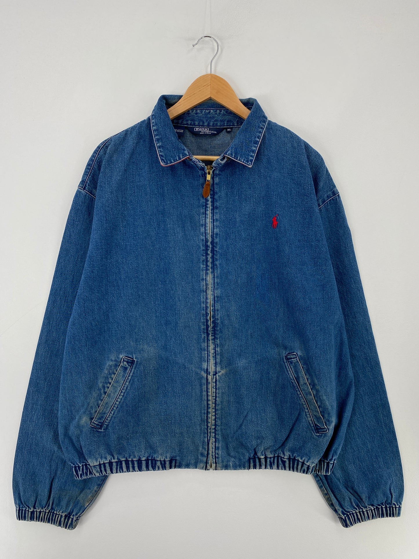 90’s POLO RALPH LAUREN Made in USA Size XL Vintage Zip Up Jacket / E3682J