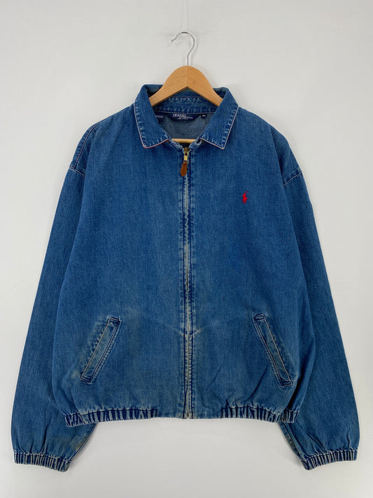 90’s POLO RALPH LAUREN Made in USA Size XL Vintage Zip Up Jacket / E3682J