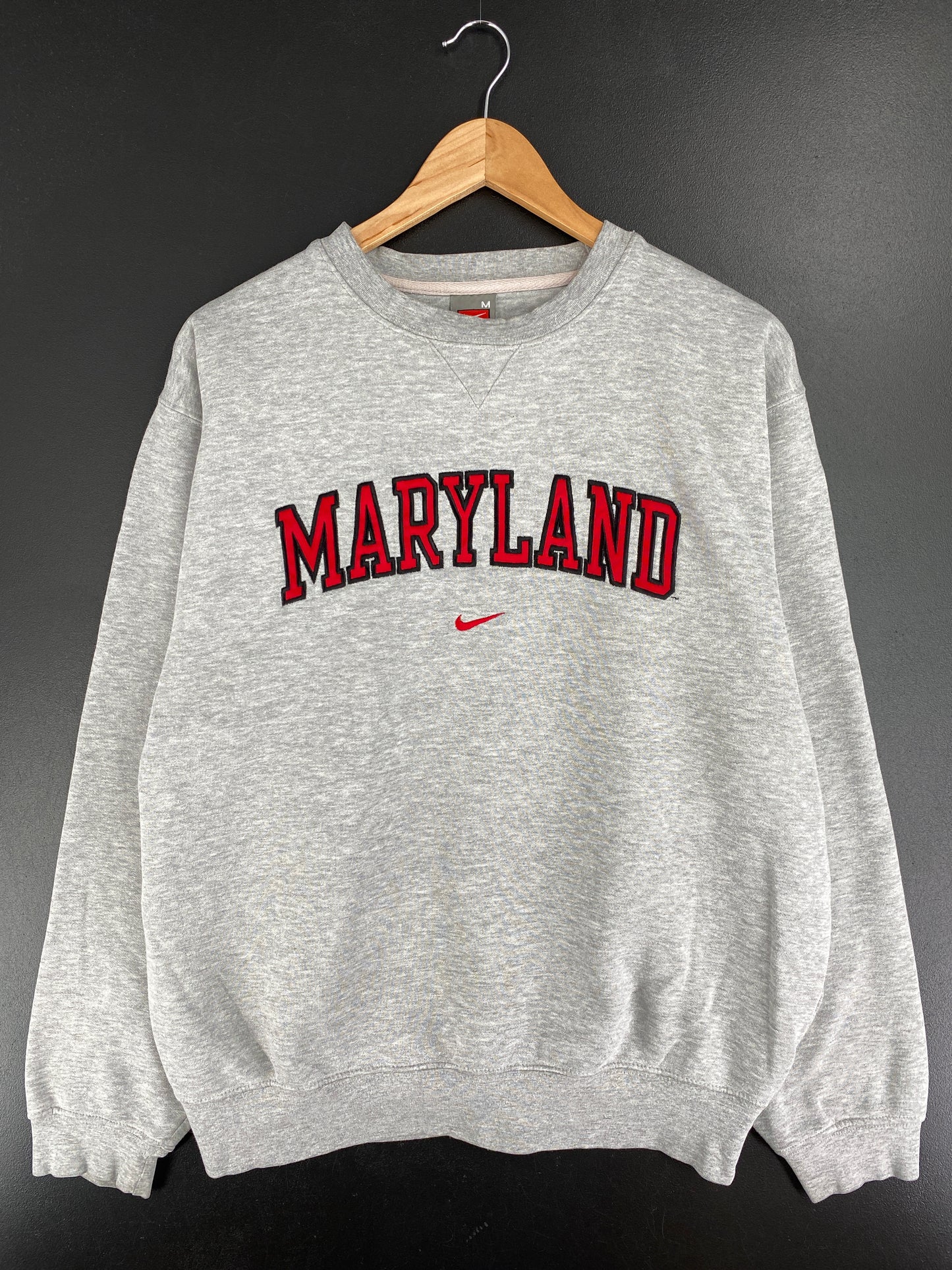 00' NIKE UNIVERSITY OF MARYLAND Size M Vintage College Sweat-Shirts / A5352