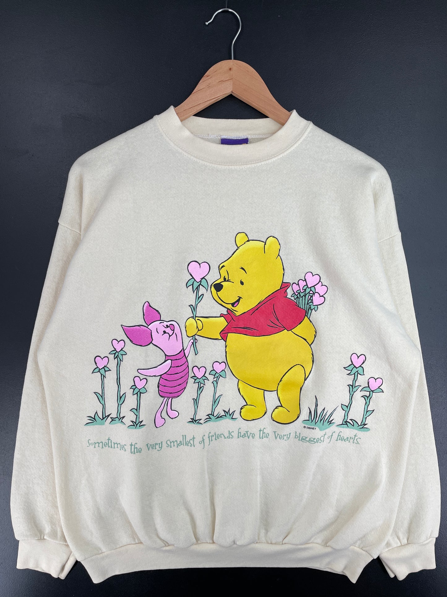 00’ DISNEY WINNIE THE POOH Made in USA Size L Vintage Sweat-Shirt / E6034S