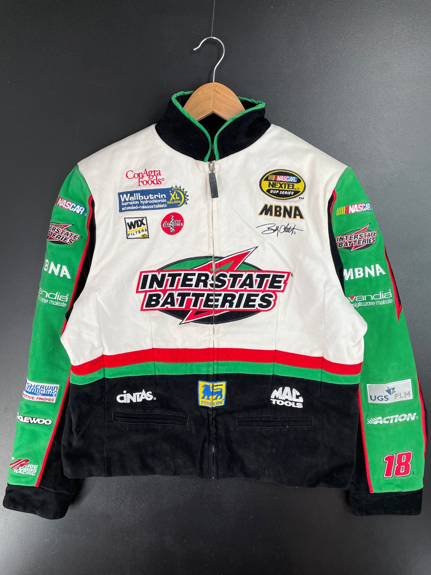 Vintage NASCAR x INTER STATE BATTERIES Size Kids.L Racing Jacket / E614