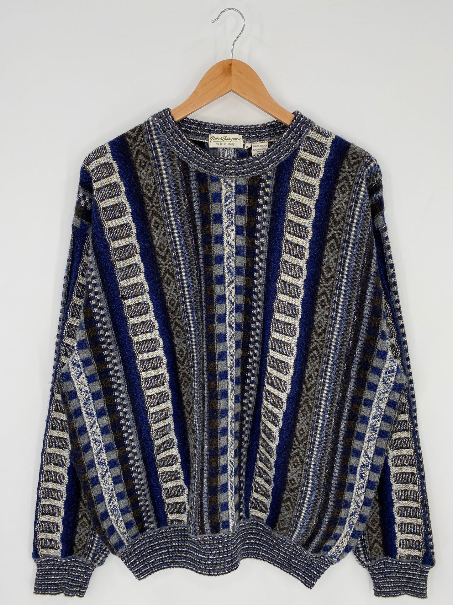 Vintage 3D COOGI-Style Size XL Wool Knit Sweater / A7062