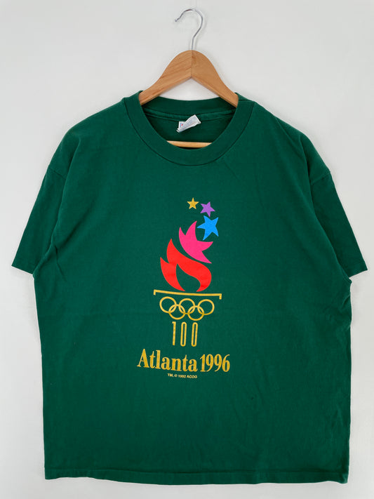 1992 ATLANTA OLYMPIC Made in USA Size XL Vintage T-Shirt / A9903