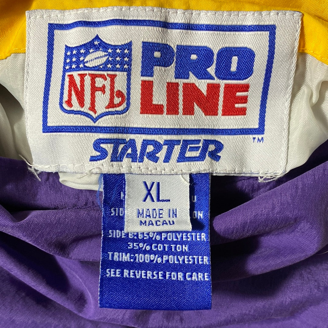 90’s STATER x REVERSIBLE MINNESOTA VIKINGS Size XL Vintage NFL Nylon Jacket / E3744N