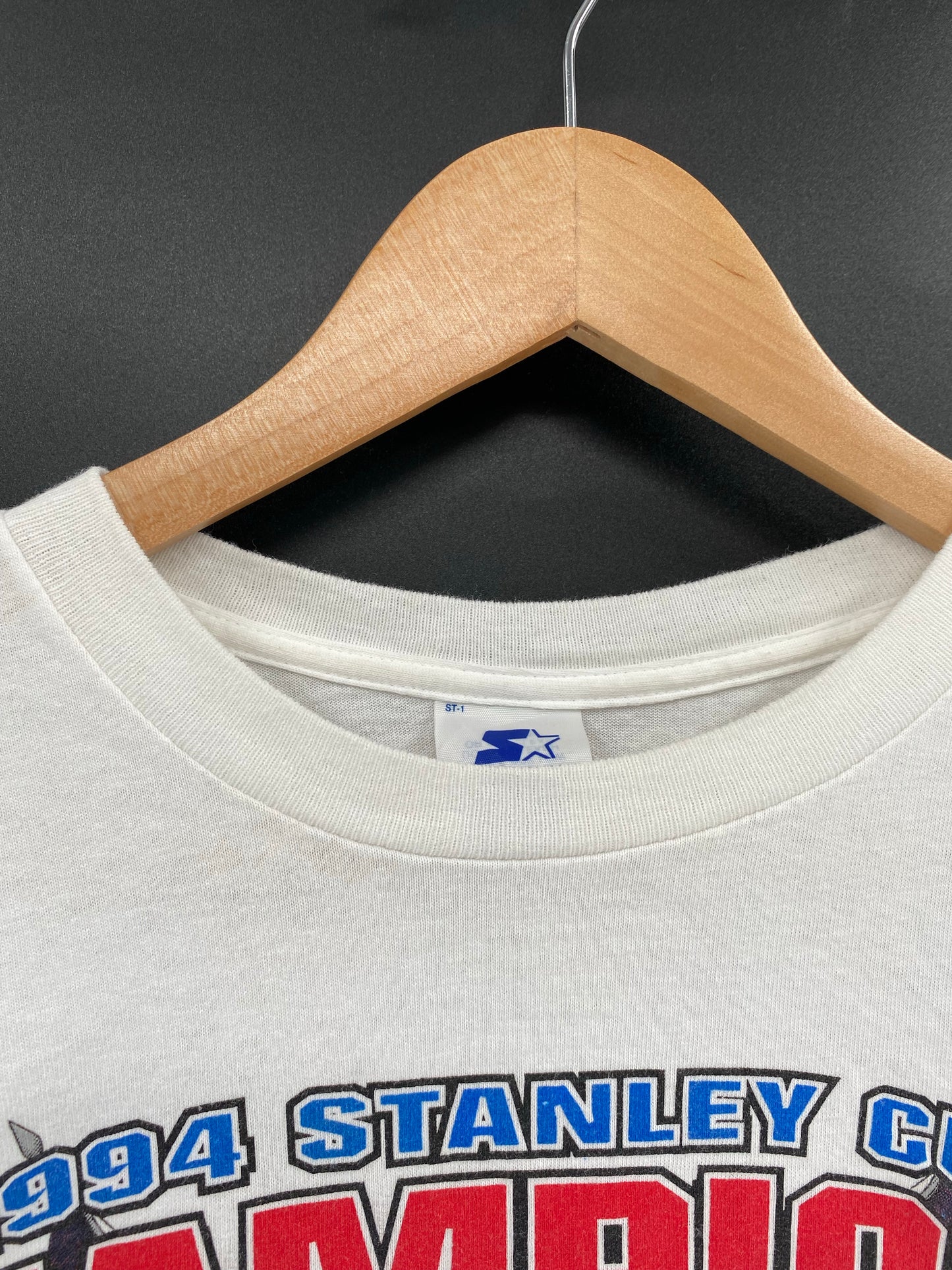 1994 STARTER x NEW YORK RANGERS Made in USA Size XXL Vintage NHL T-Shirts / K4829