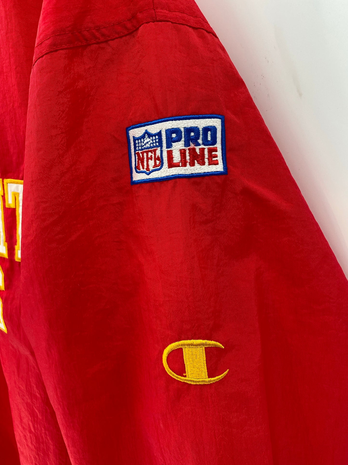 00' KANSAS CITY CHIEFS Size XL Vintage NFL Nylon Jacket / K4969