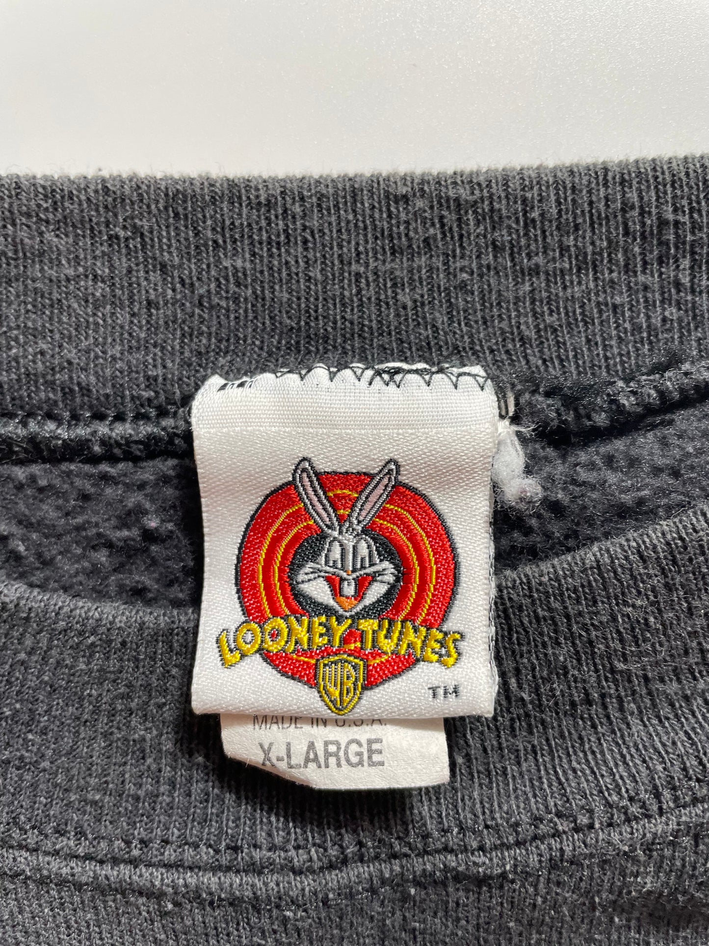 1998 LOONEY TUNES TAZ Made in USA Size XL Vintage Sweat-shirt / K5897