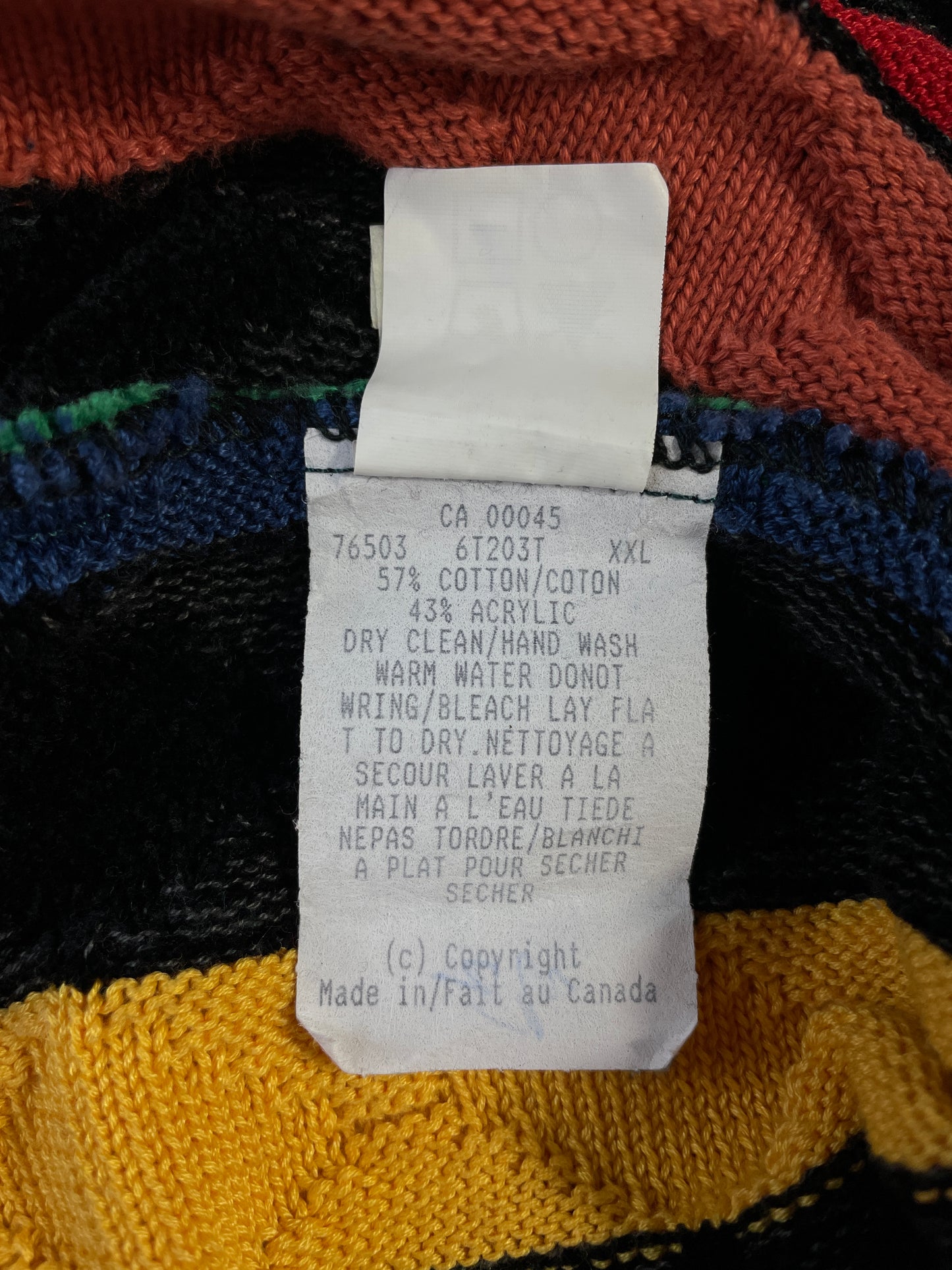 Vintage 3D COOGI- Style Size XXL Knit Sweater / A8266