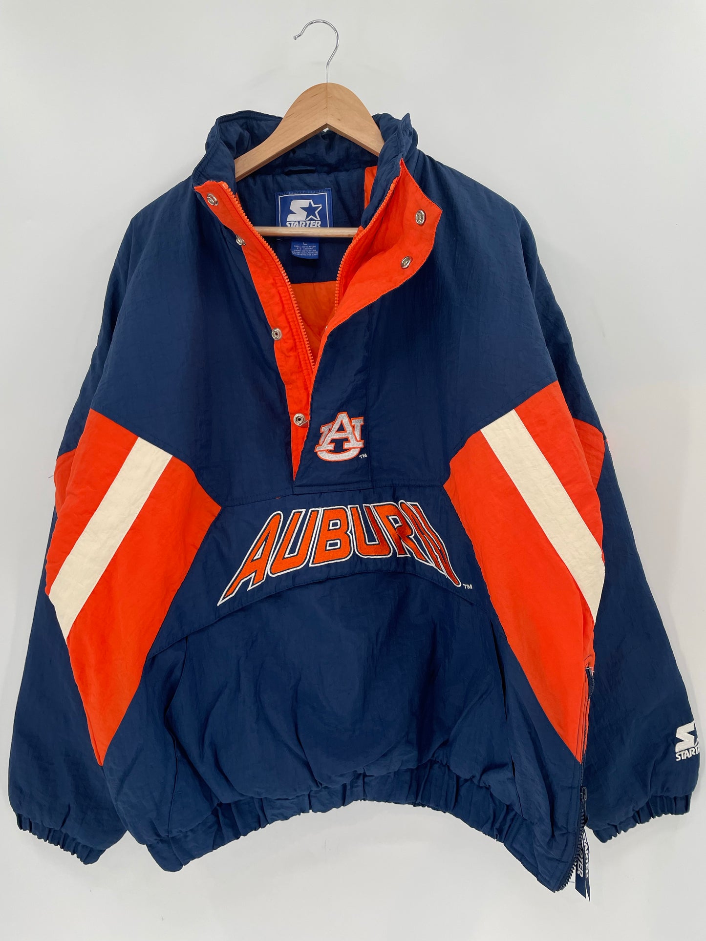 90's STARTER x AUBURN Size L Vintage Padded Nylon Jacket / K6273
