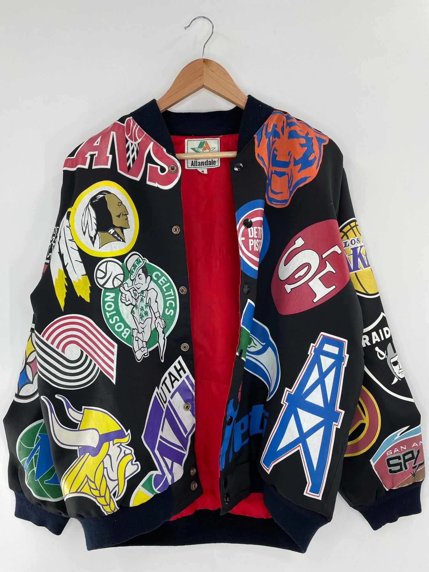 Vintage NATIONAL LEAGUE TEAMS Size M Jersey Jacket / K5003