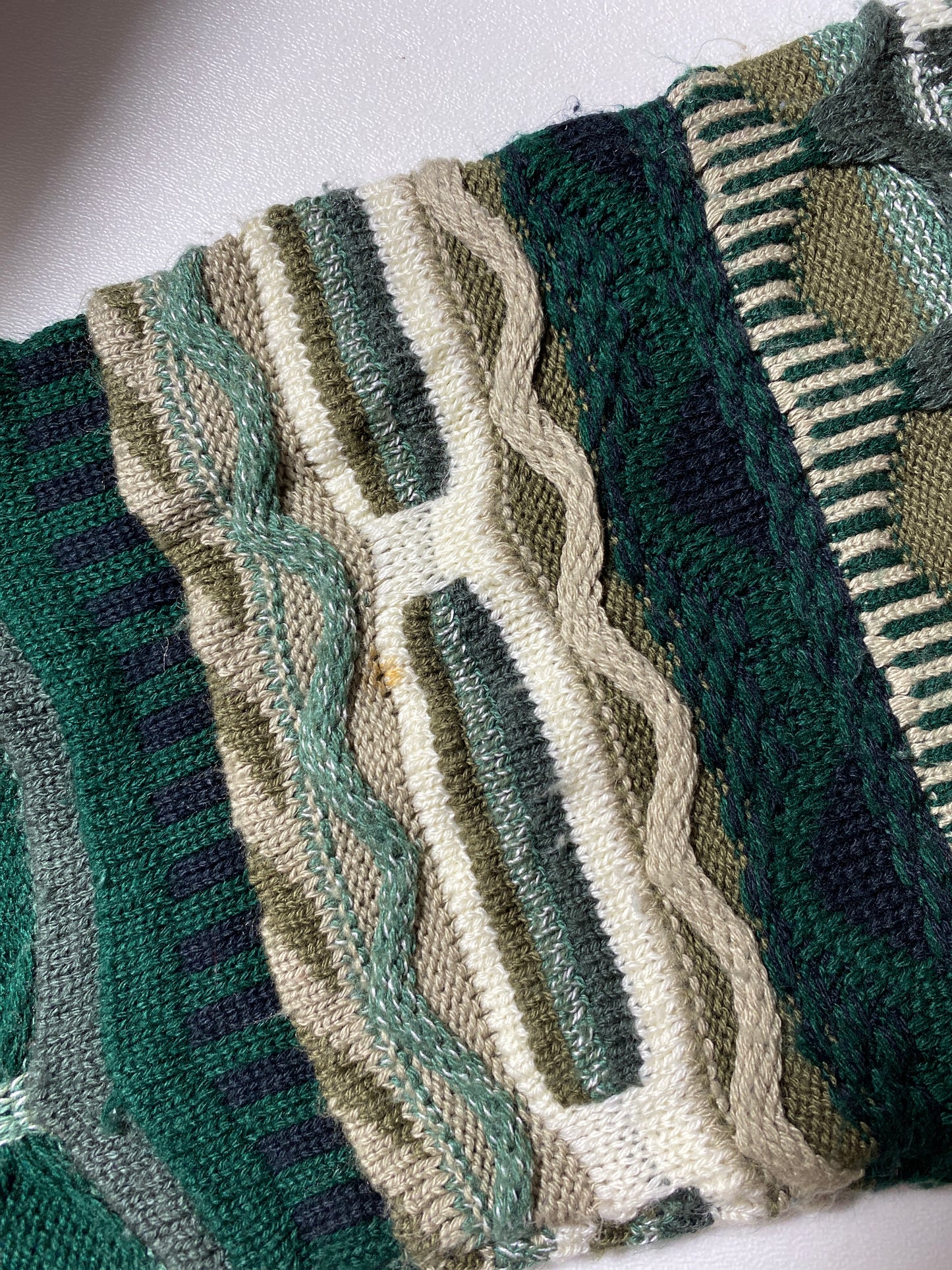 Vintage 3D COOGI- Style Made in USA Size XL Knit Sweater / K3481