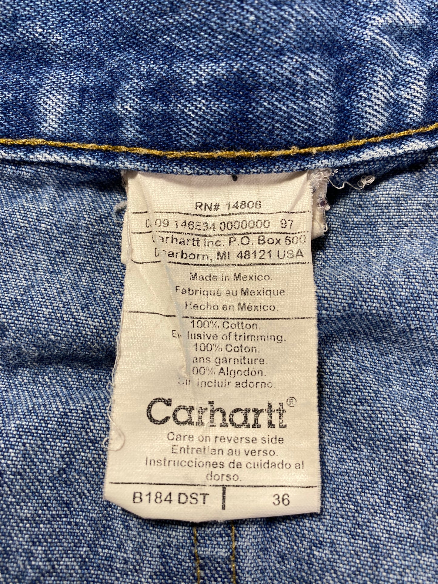 Vintage CARHARTT Size W35xL9.5 Duck Shorts / A1091