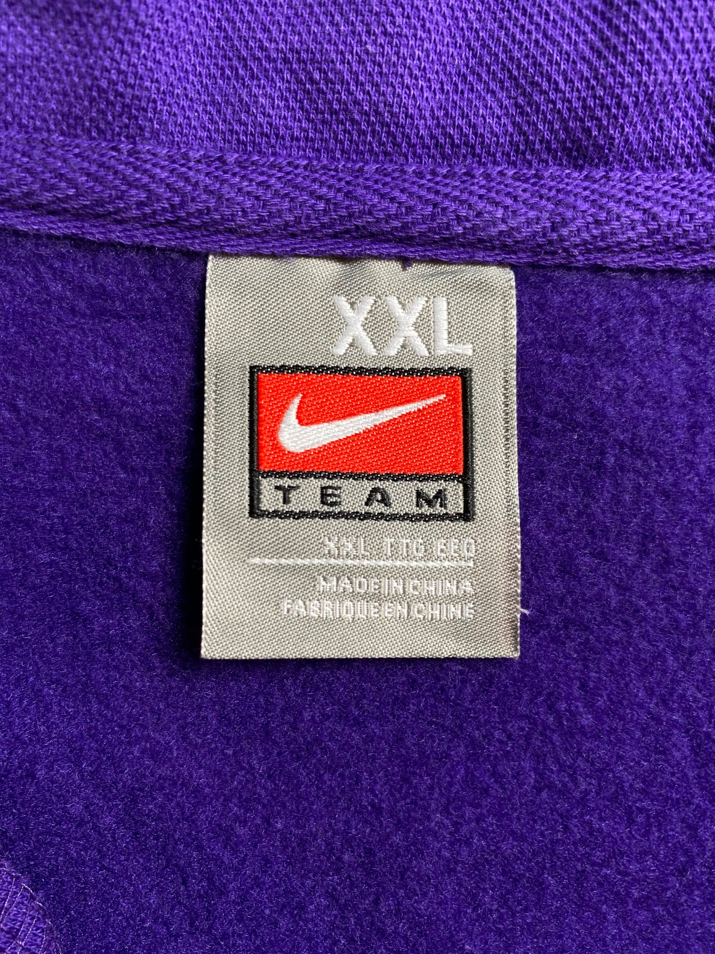 00' NIKE x LSU Size XXL Vintage College Half-Zip Sweat-Shirt / E3645S