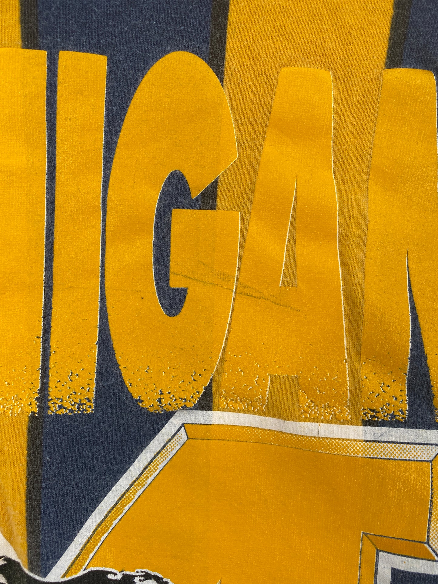 90’s MICHIGAN Made in USA Size L College T-Shirt / A3512