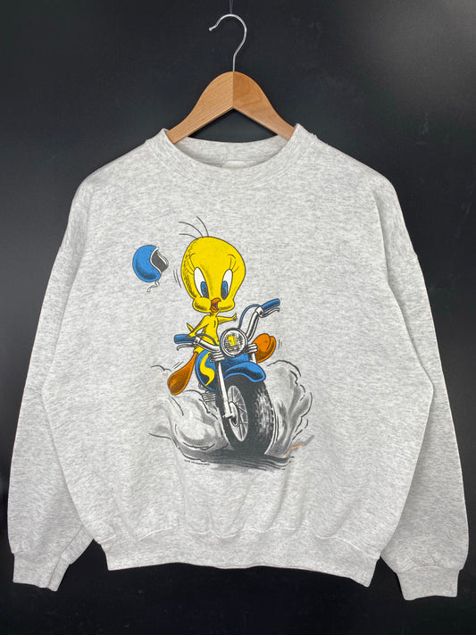 1993 LOONEY TUNES TWEETY Made in USA Size L Vintage Sweat-shirt / K9208