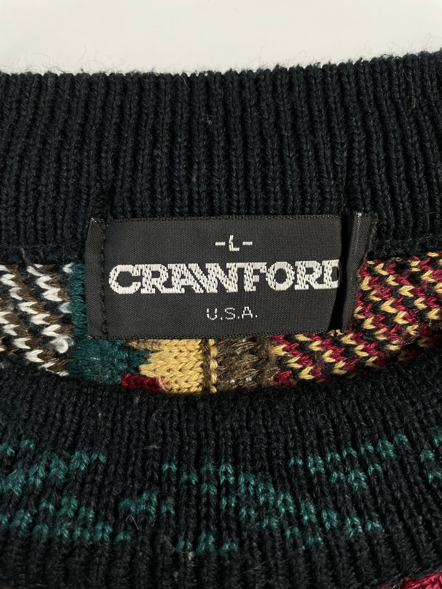 Vintage 3D COOGI- Style Made in USA Size L Knit Sweater / A9404