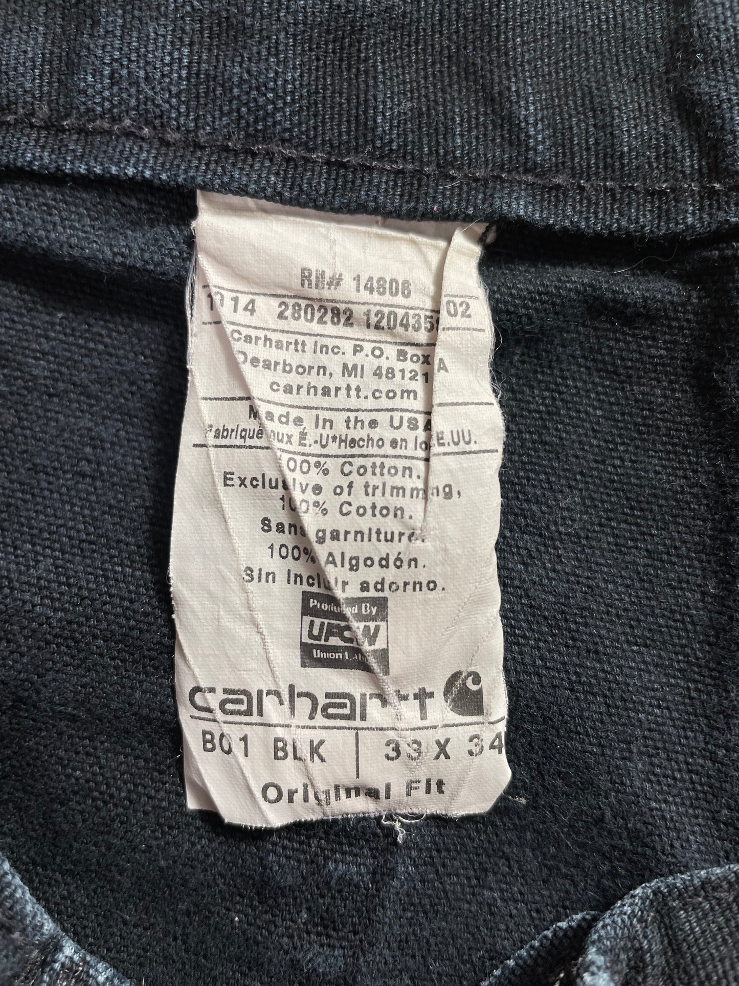 90's CARHARTT Size W31xL32 Vintage Double Knee Duck Pants / A1908
